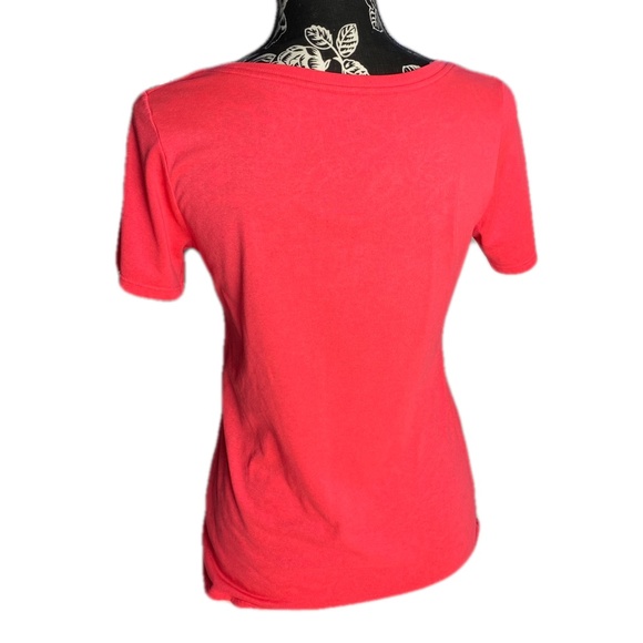 Womens Neon Pink Nike Dri-Fit Running Training Gym Workout Short Sleeve Shirt - Picture 5 of 11